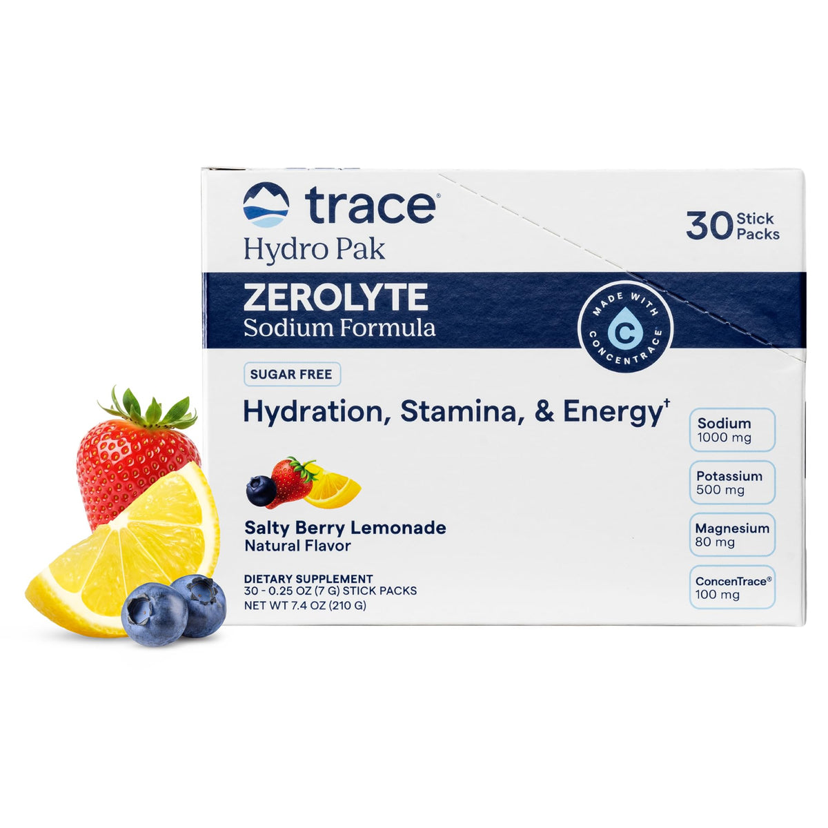 Trace Minerals ZeroLyte Electrolyte Mix — Zero Sugar Hydration with Ancient Sea Salt & Coconut Water