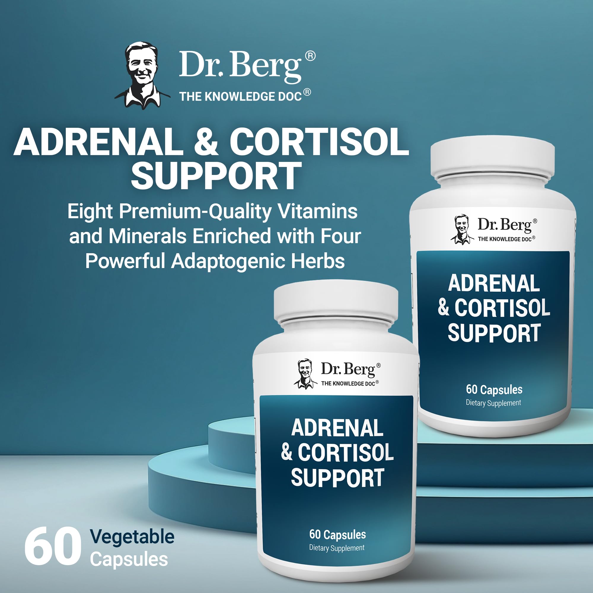 Dr. Berg Adrenal & Cortisol Capsules - Stress Support

