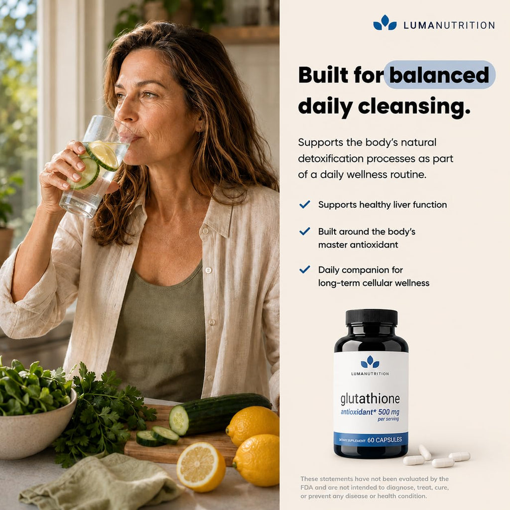 Luma Nutrition Glutathione Supplement - Reduced L-Glutathione

