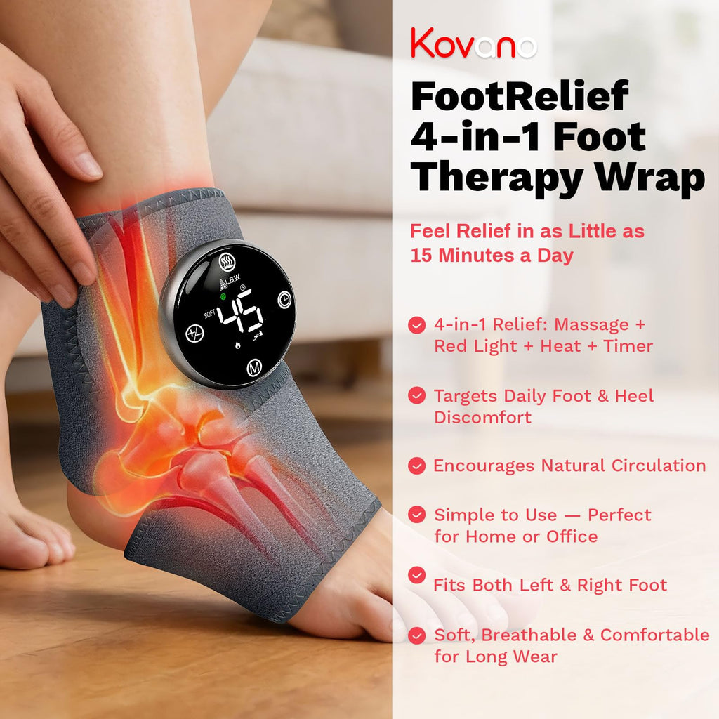 Wearable Foot Massager Wrap with Heating

