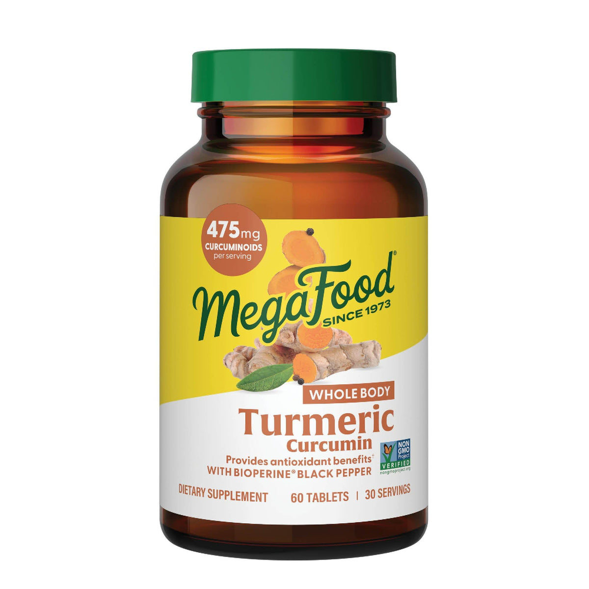 MegaFood Turmeric Curcumin with Black Pepper - Vegan
