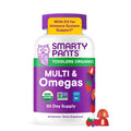 SmartyPants Organic Toddler Multivitamin Gummies - Gluten Free, Three Fruit Flavors