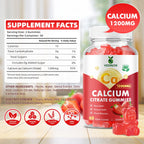 Calcium Citrate Gummies 1200mg – Sugar Free Vegan Chewables

