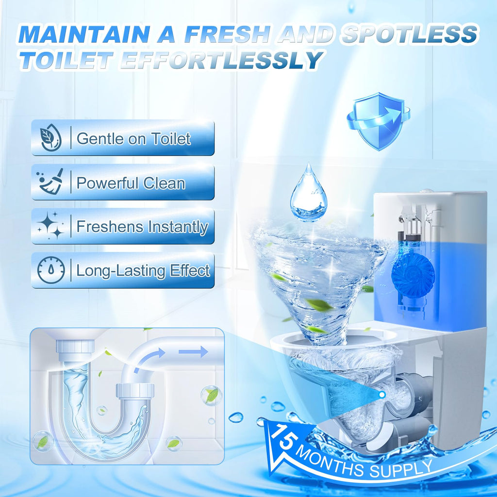 KIISIISO Automatic Toilet Bowl Cleaner Tablets - Drop-In

