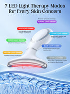 LED Light Therapy Face & Neck Massager - Heat & Vibration

