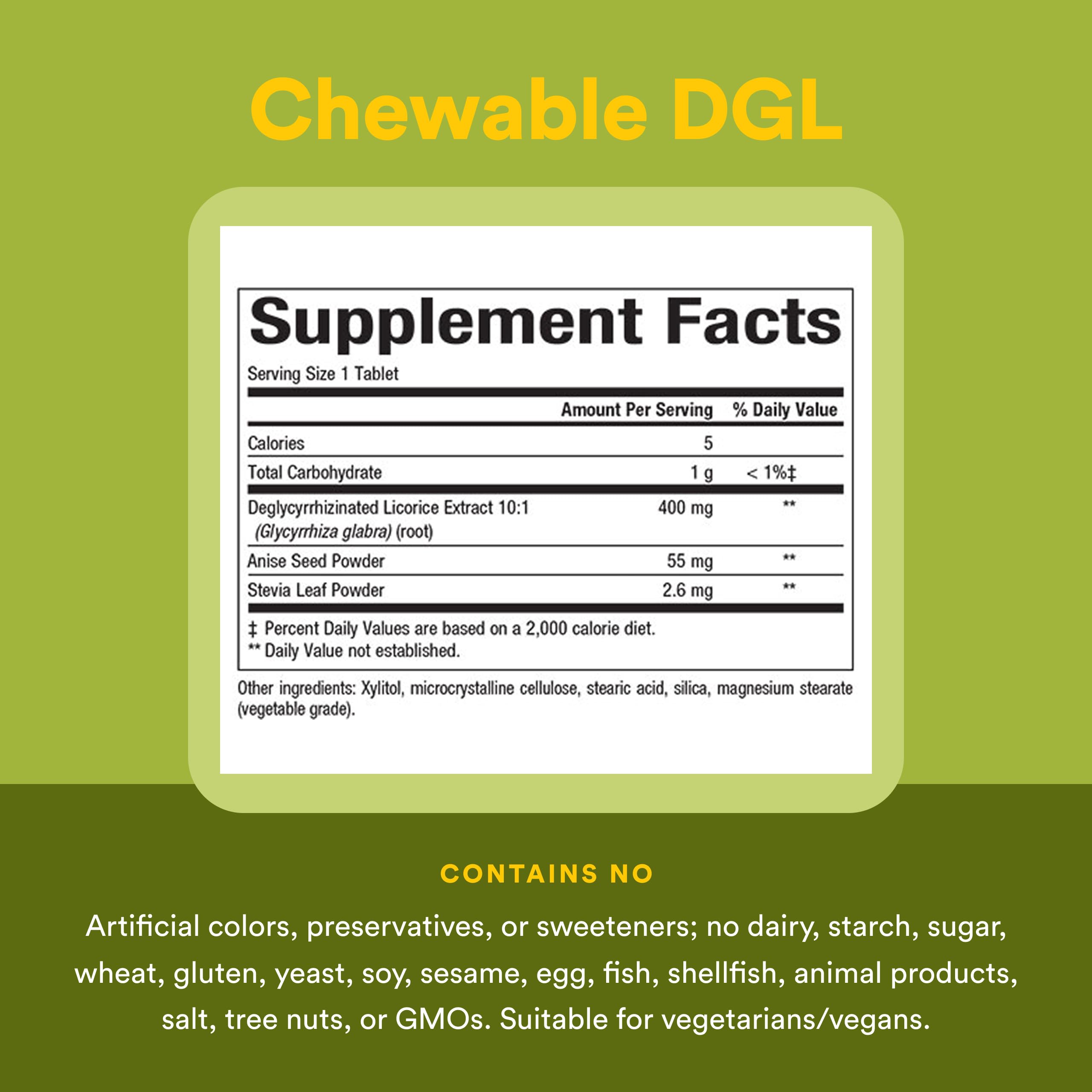 Natural Factors DGL Chewable for Digestive Support

