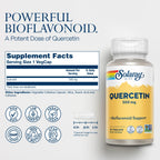 Solaray Quercetin 500mg Capsules - Vegan Antioxidant Support

