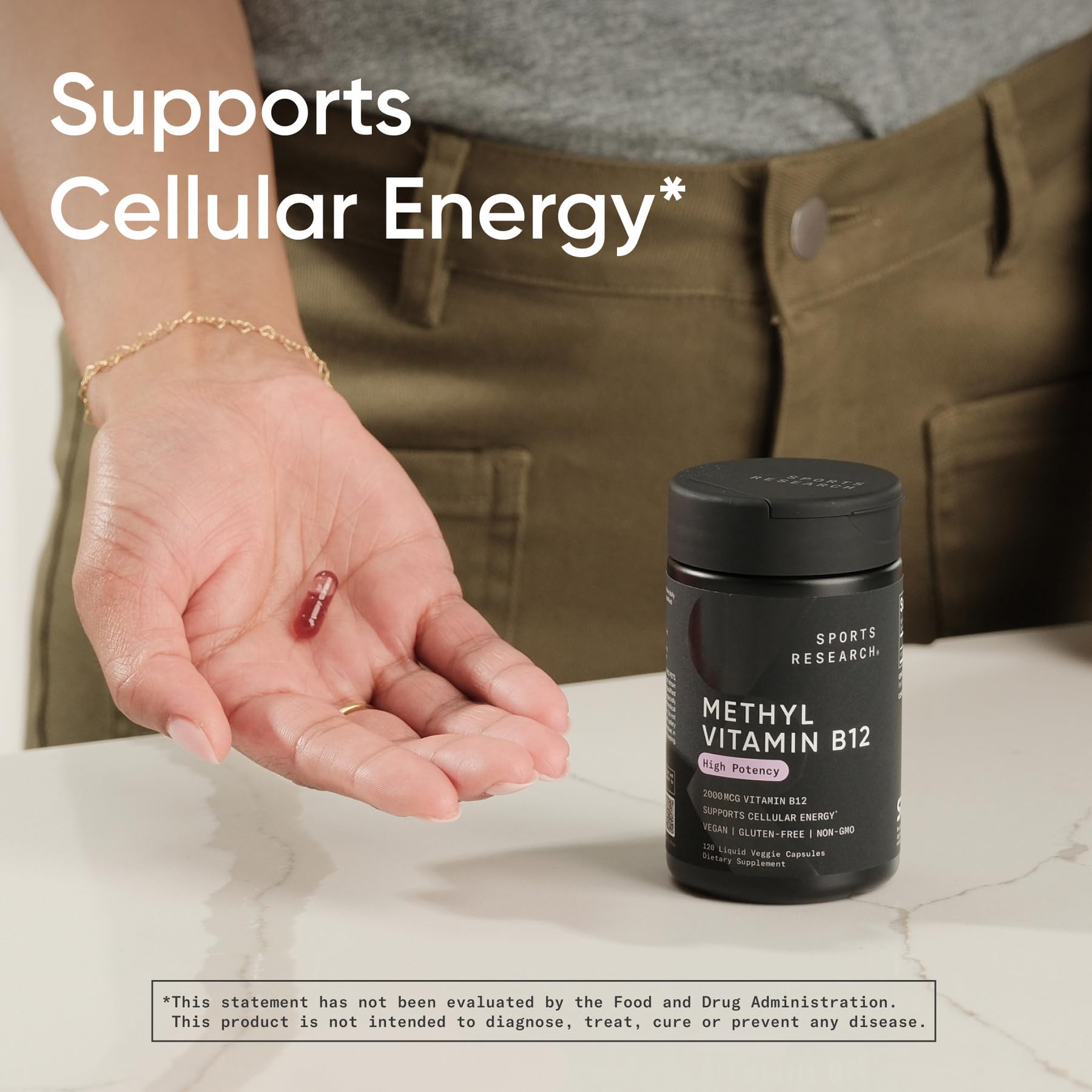 Sports Research Methylcobalamin B12 Liquid Veggie Capsule

