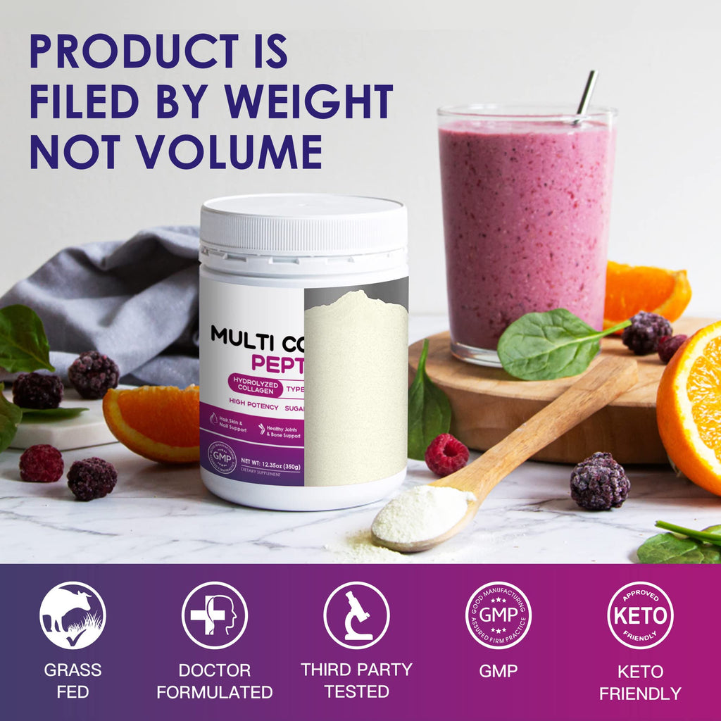 Nature Target Multi Collagen I-V-X Powder with Vitamin C

