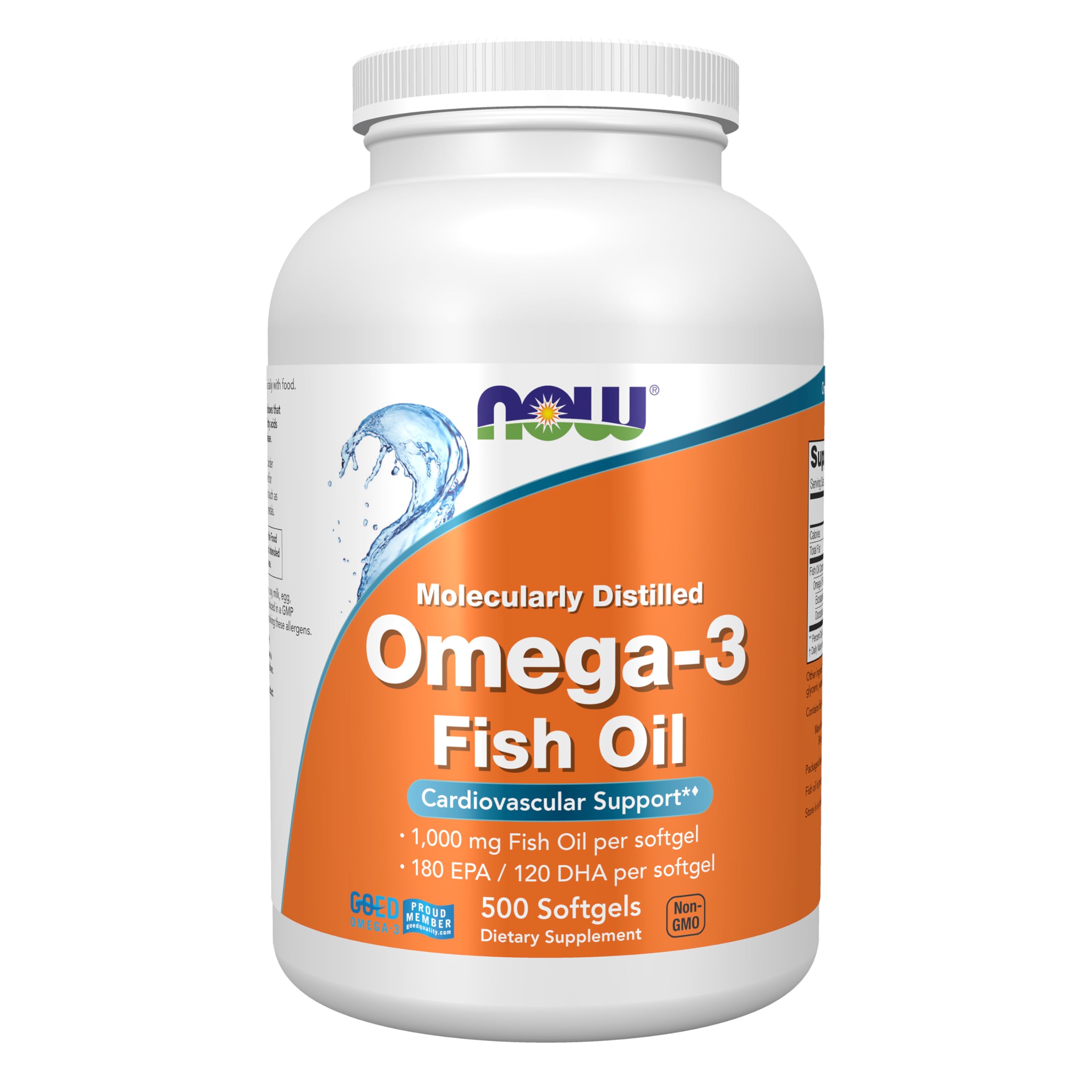 NOW Foods Omega-3 180 EPA/120 DHA Molecularly Distilled

