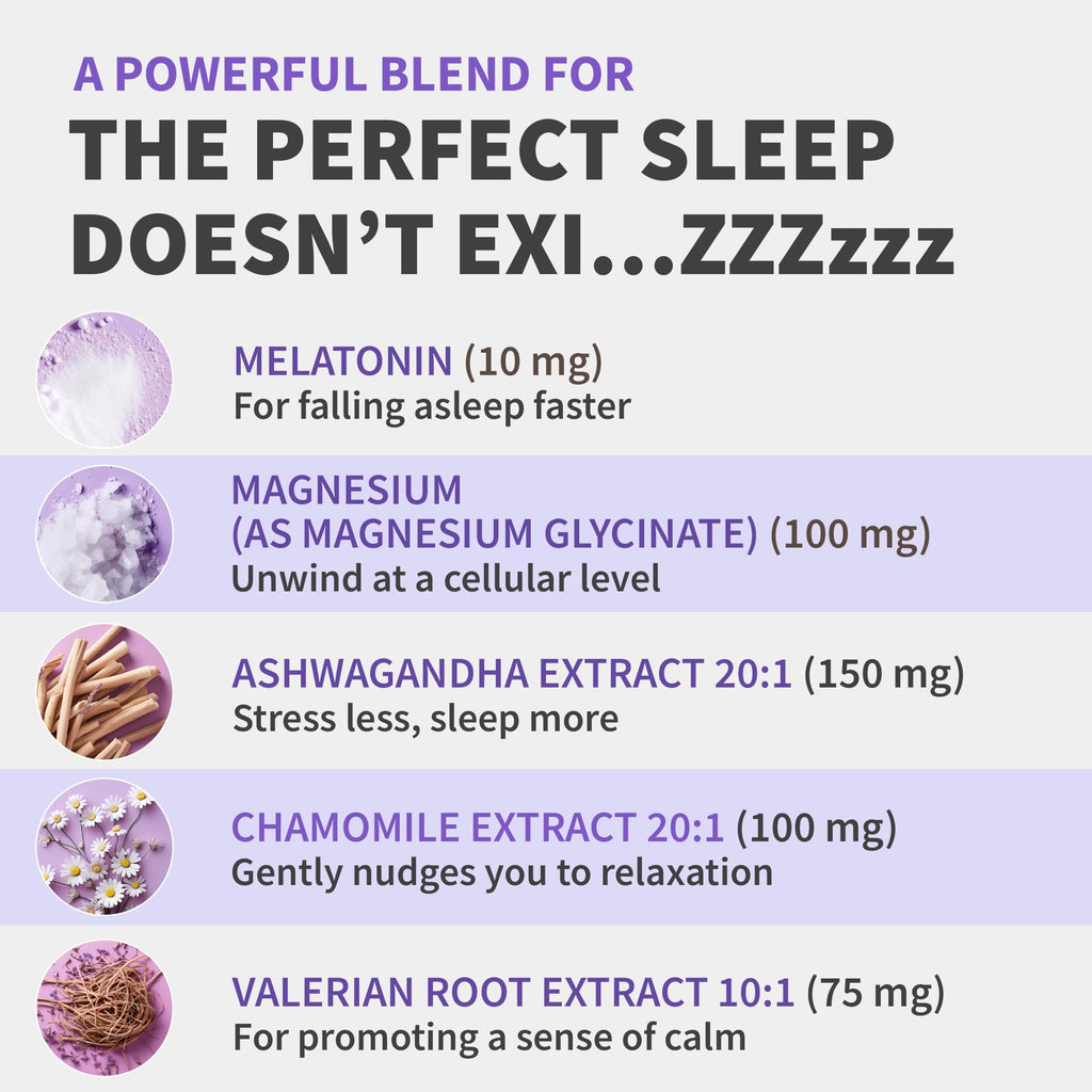 Melatonin Sleep Support Capsules with Herbal Blend

