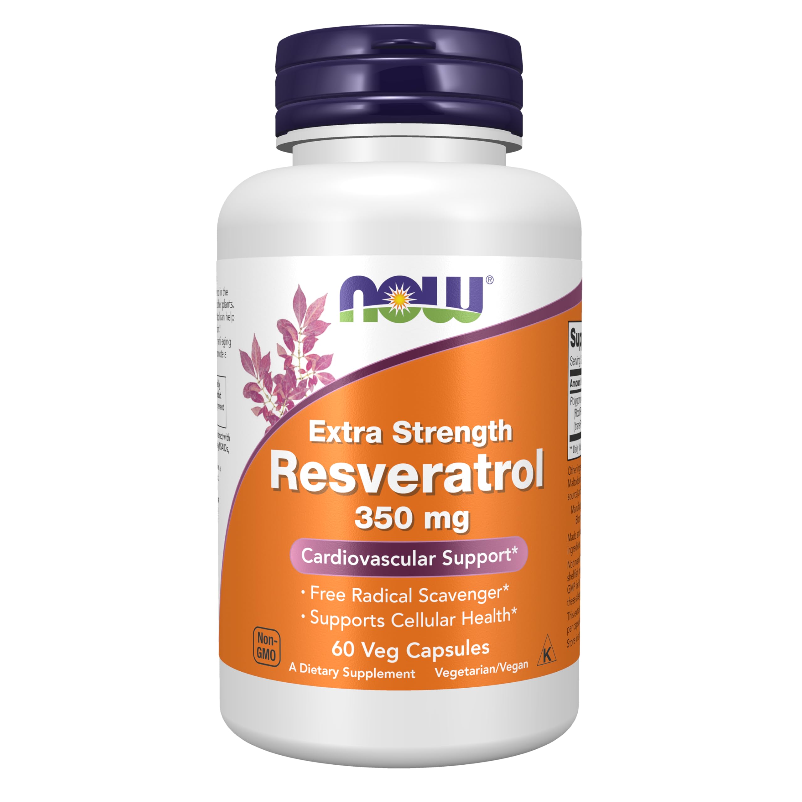 NOW Foods Trans-Resveratrol 350 mg Vegetarian Capsule

