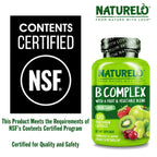 NATURELO Vitamin B Complex - Vegan CoQ10 & Methyl Folate

