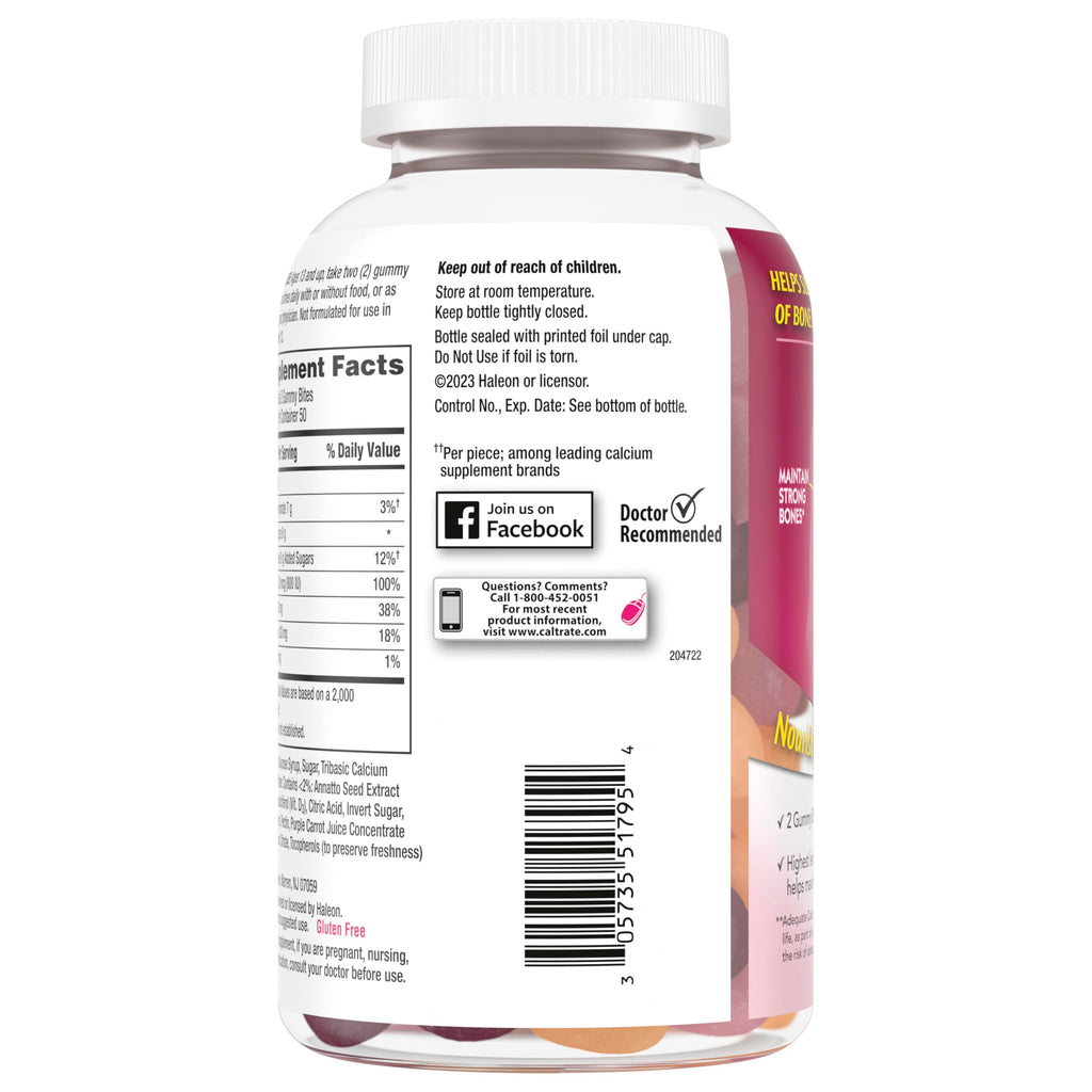 Caltrate Gummy Bites Calcium and Vitamin D Supplement

