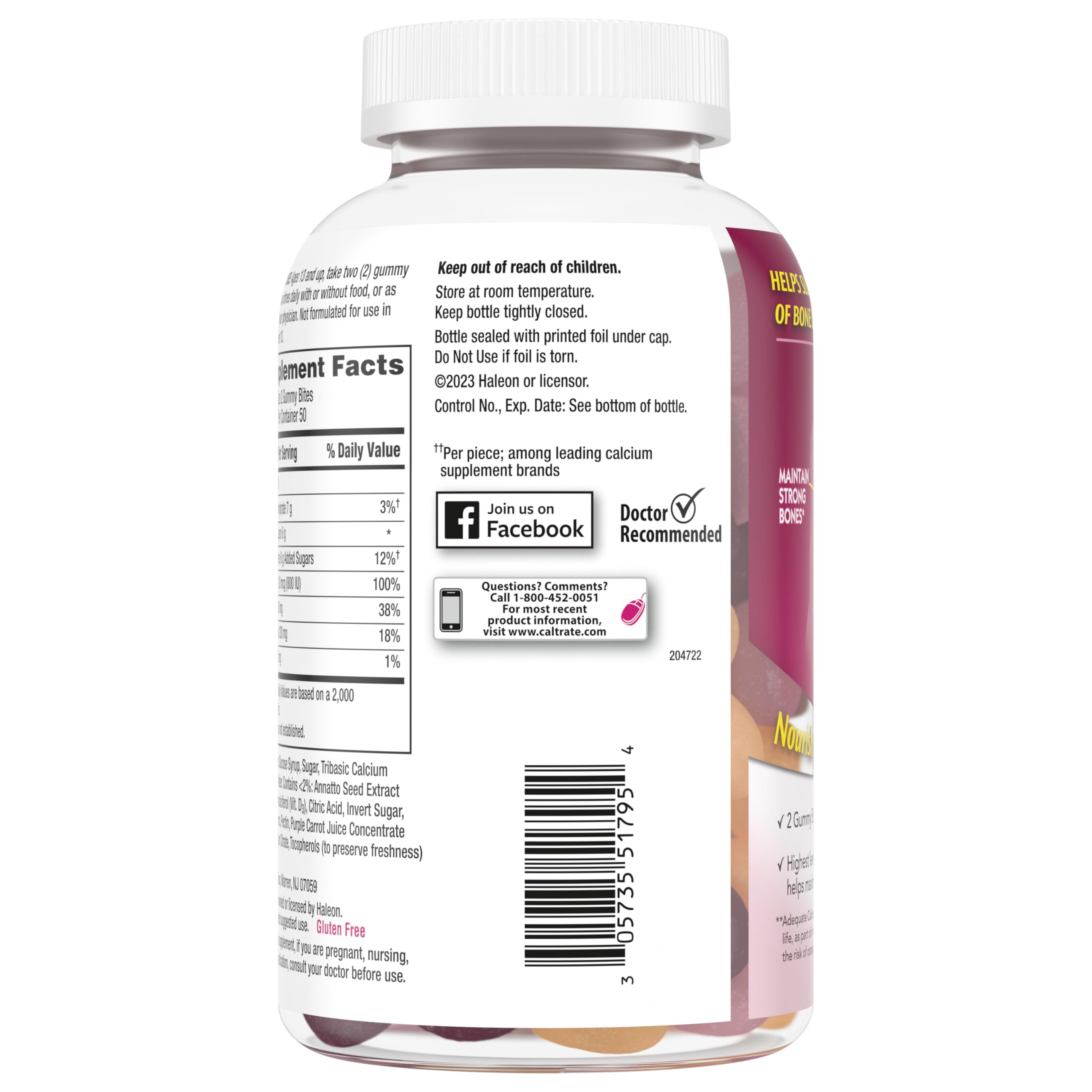 Caltrate Gummy Bites Calcium and Vitamin D Supplement

