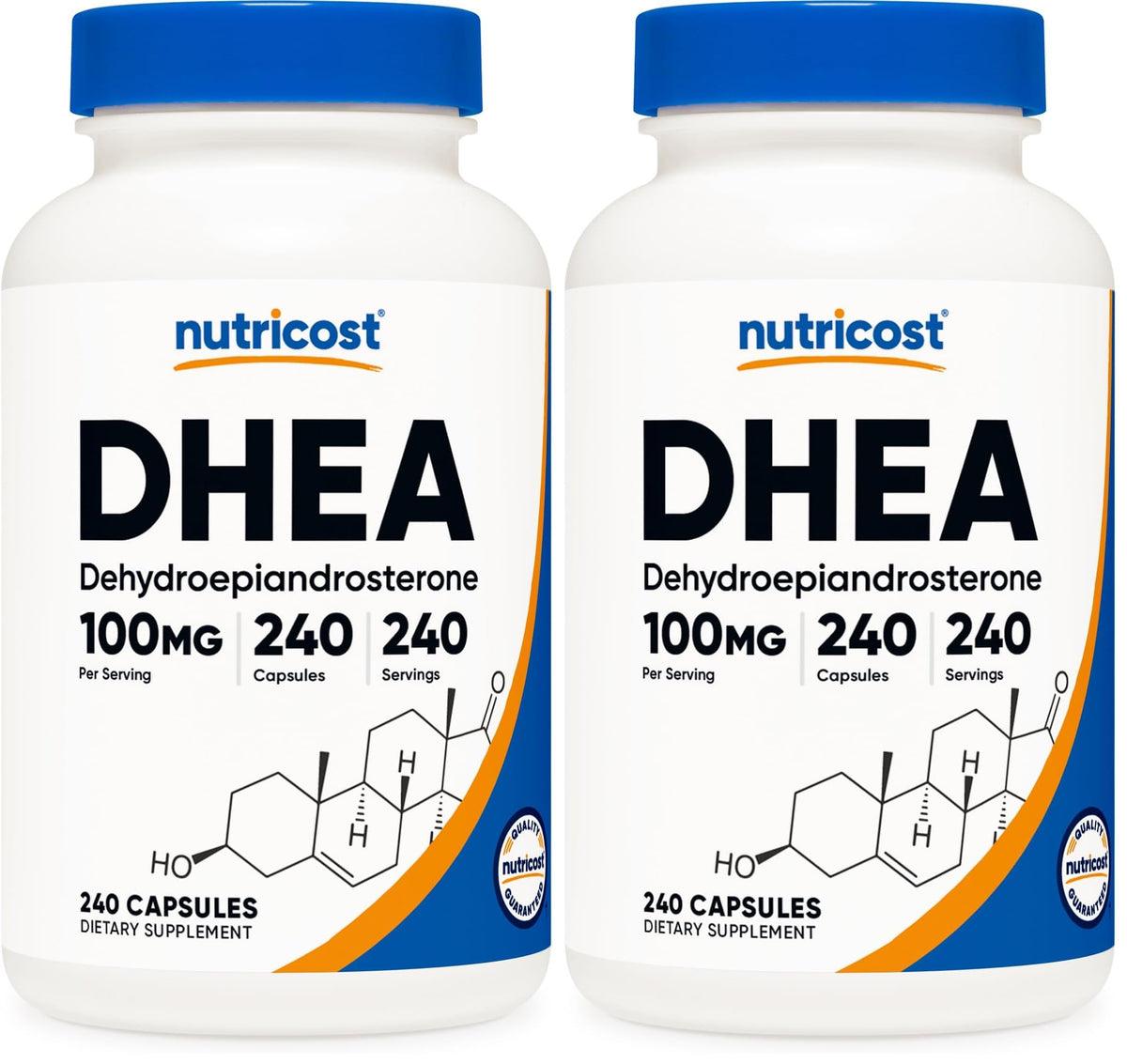 Nutricost DHEA 100mg Dietary Supplement - Gluten Free, Soy Free, Non-GMO