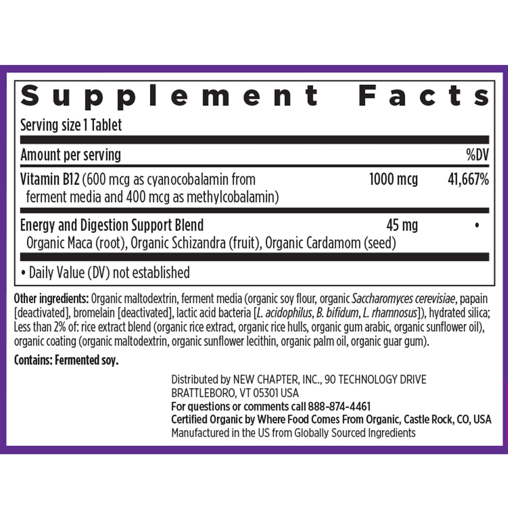 Vitamin B12 New Chapter Fermented 1,000 mcg Supplement

