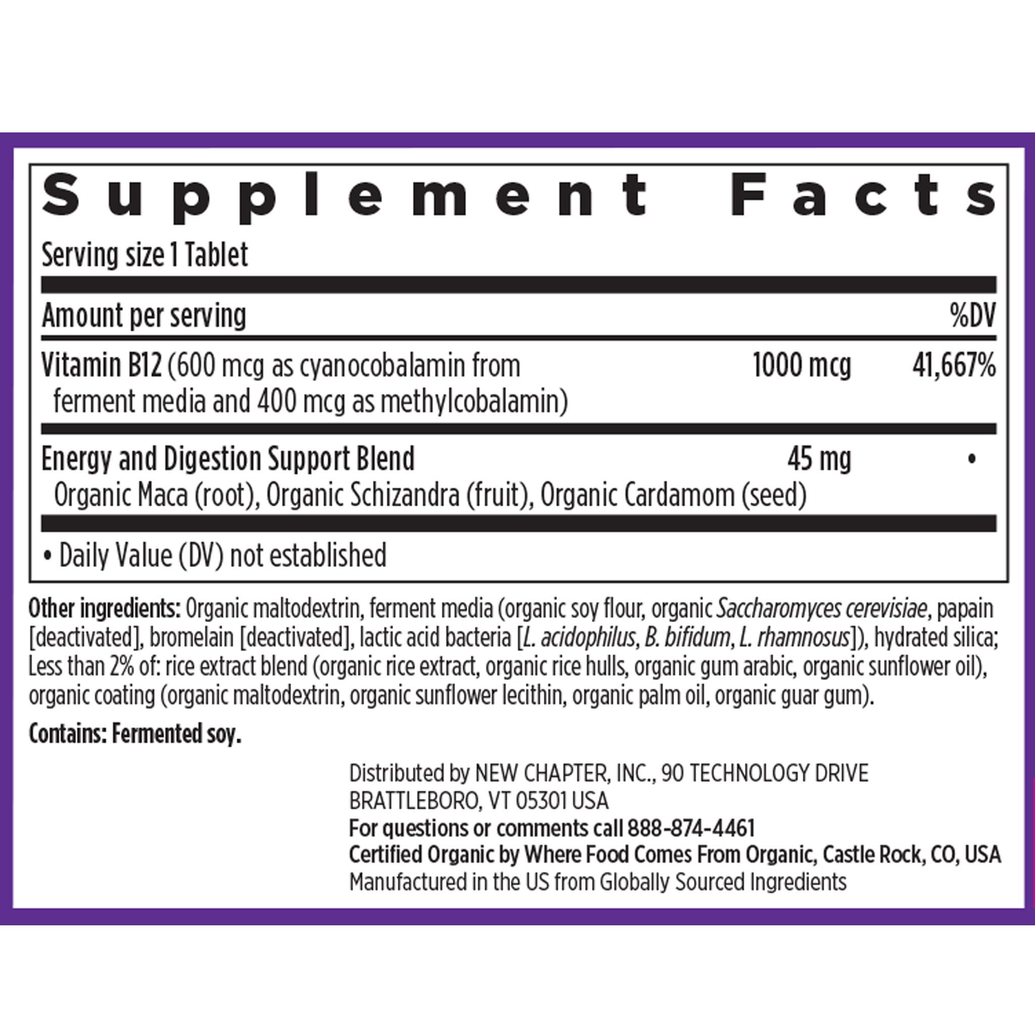 Vitamin B12 New Chapter Fermented 1,000 mcg Supplement

