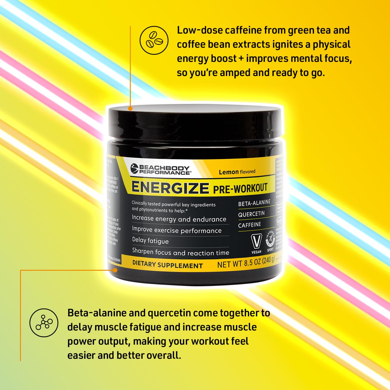 BODi Energize Pre-Workout Powder | Beta-Alanine & Caffeine

