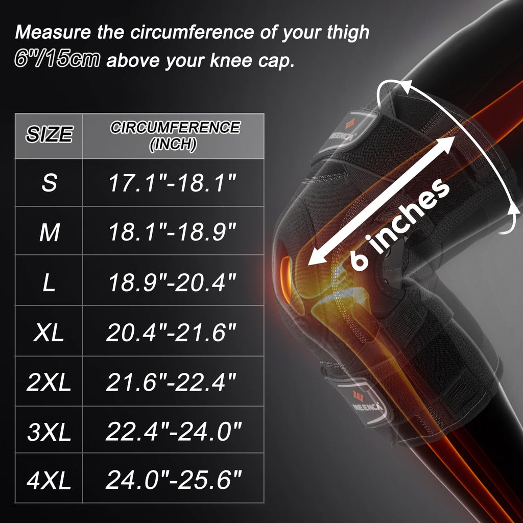 NEENCA Knee Brace with X-Strap Hinged Support

