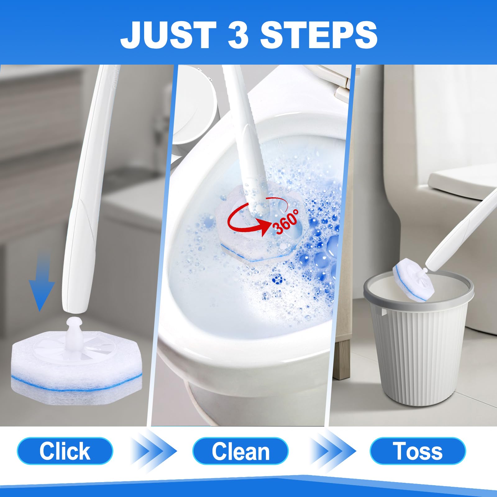Zeefpod Toilet Wand Refills - 4X Cleaning Power

