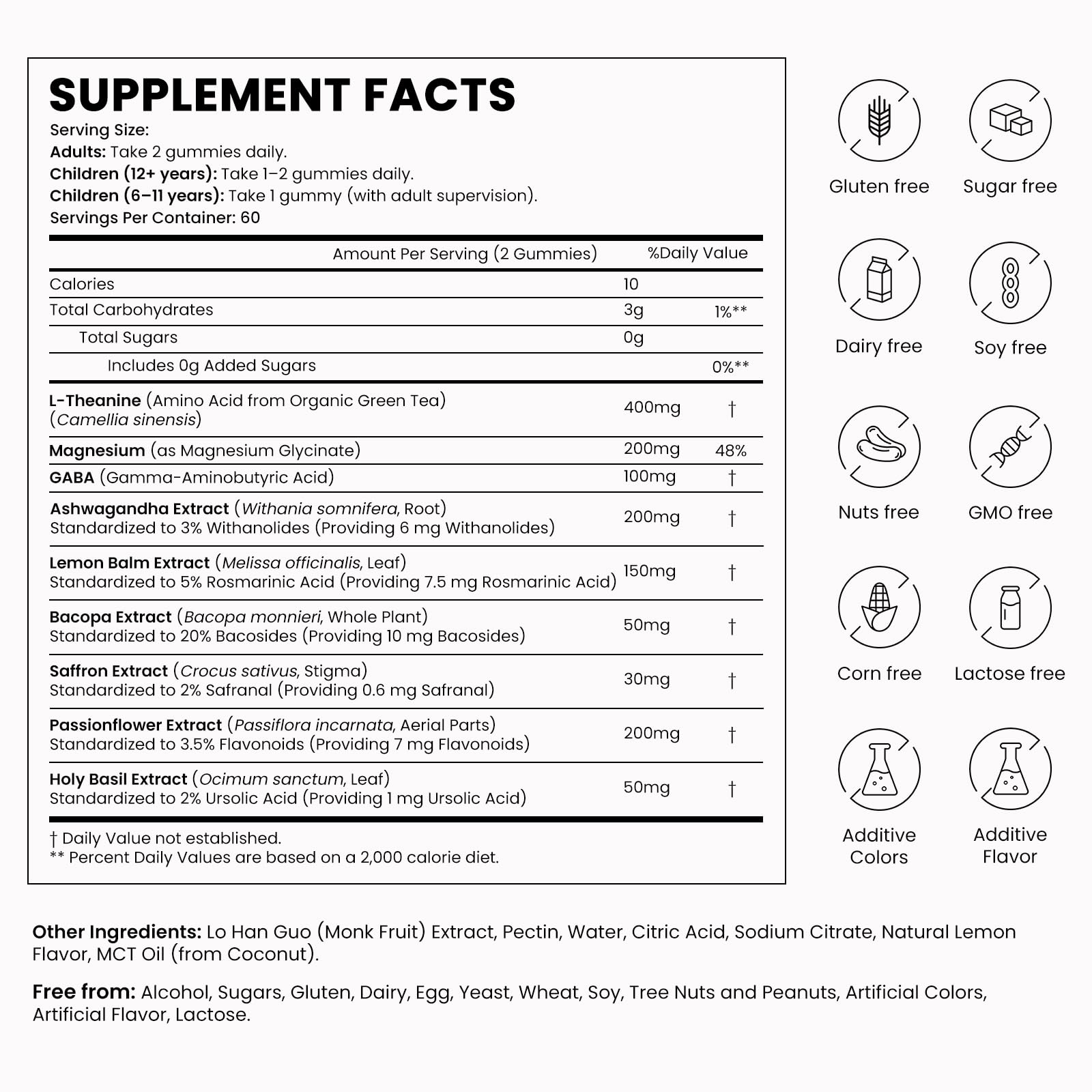 L-Theanine Gummies for Relaxation and Sleep

