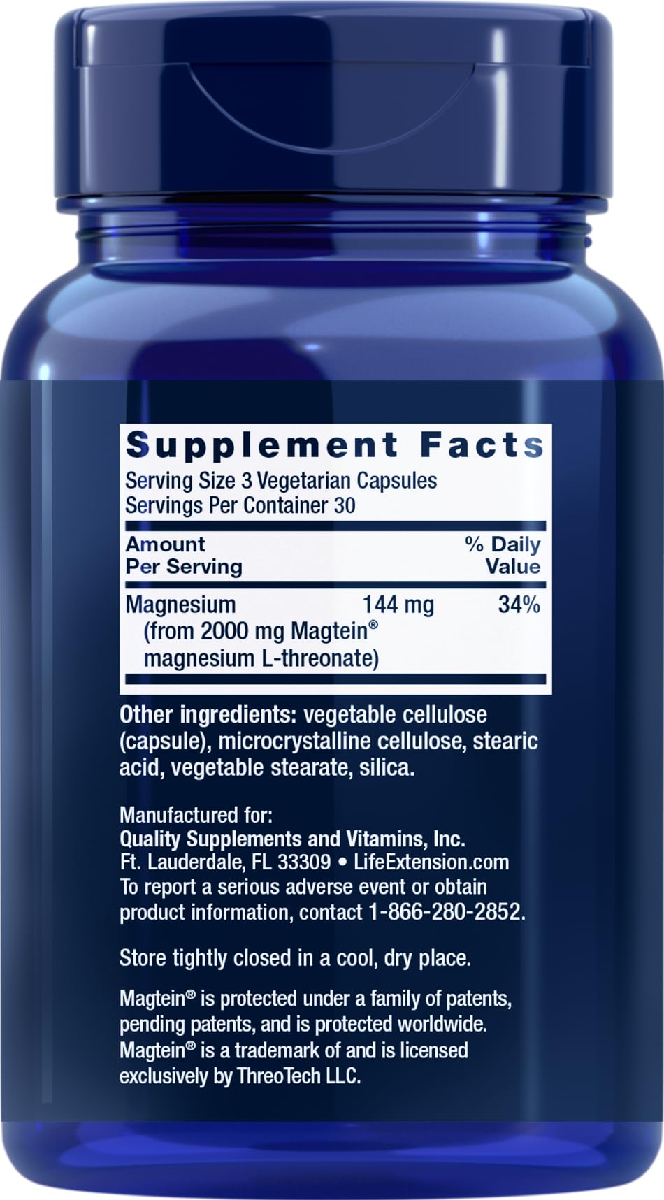 Life Extension Magnesium L-Threonate Neuro-Mag Supplement

