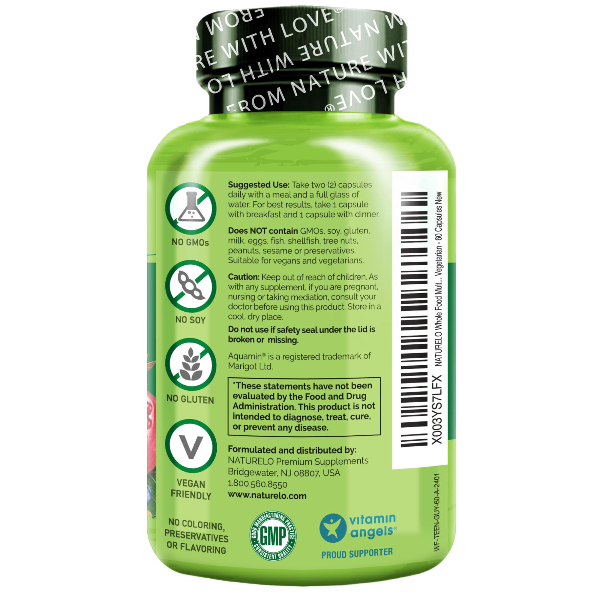 Naturelo Teen Multivitamin for Teenage Boys – Whole Food

