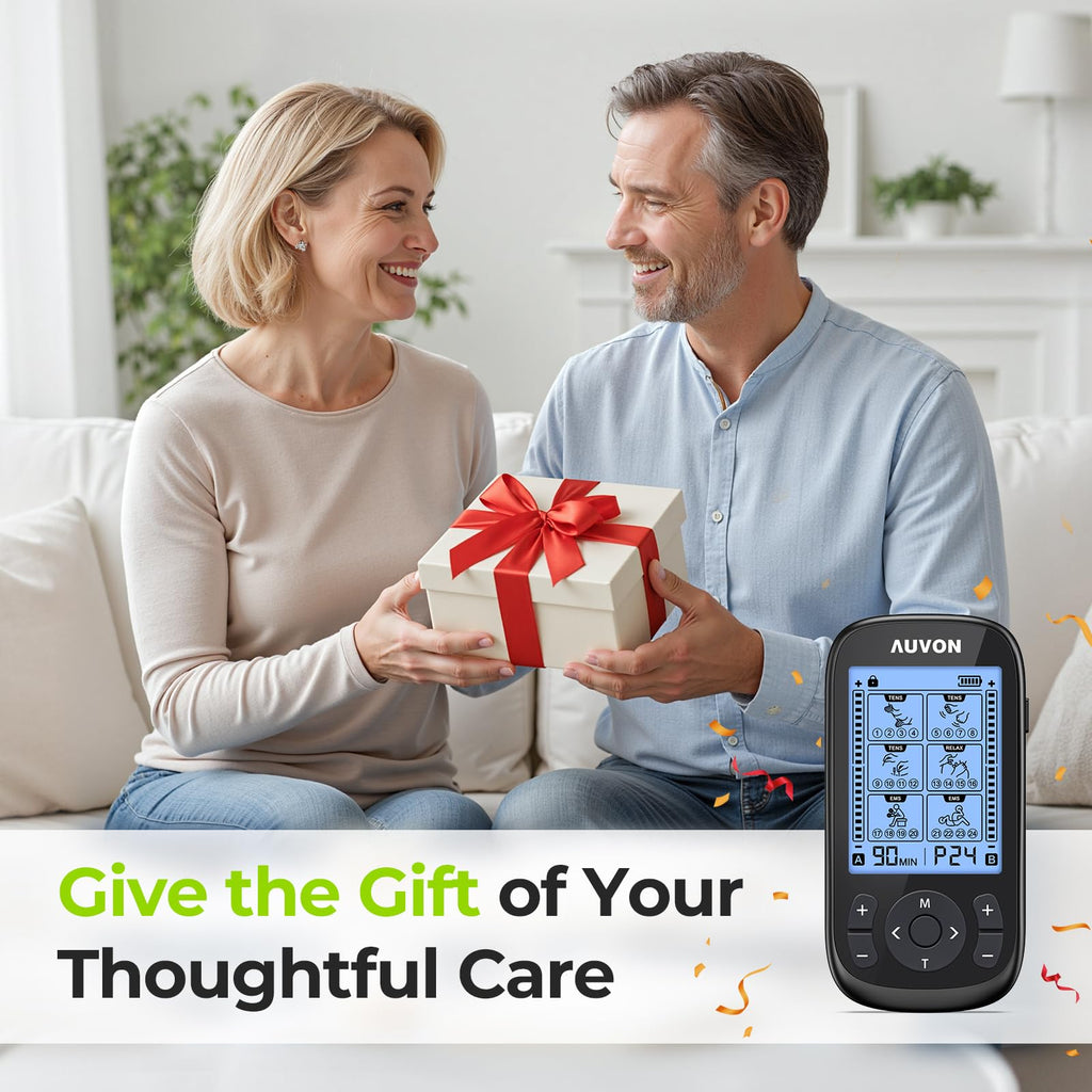 AUVON 3-in-1 TENS EMS Massager for Pain Relief | Rechargeable

