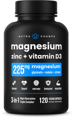 Magnesium Zinc Vitamin D3 Supplement for Bone Immune Health

