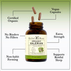 Herbal Roots Valerian Root Capsules - Organic Non-GMO

