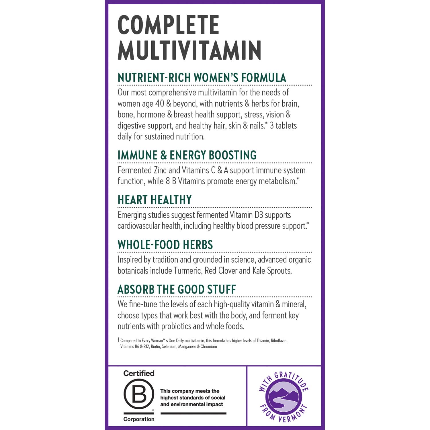 New Chapter Women’s Multivitamin 40+ Advanced Formula

