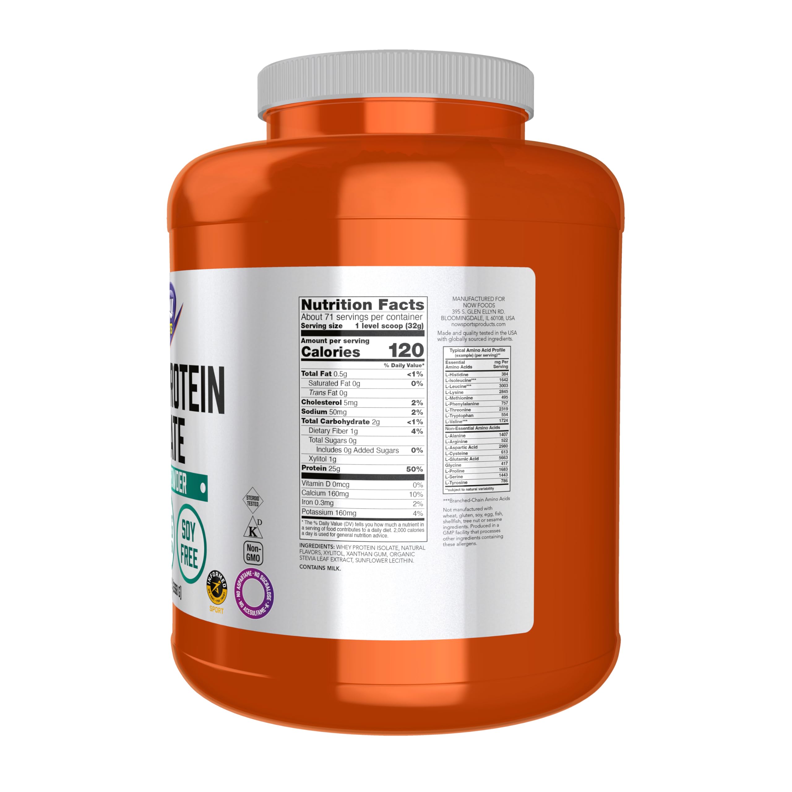 NOW Foods Whey Protein Isolate with BCAAs

