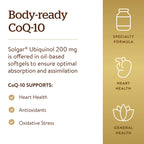 Solgar Ubiquinol 200 mg Softgels – CoQ10 Supplement

