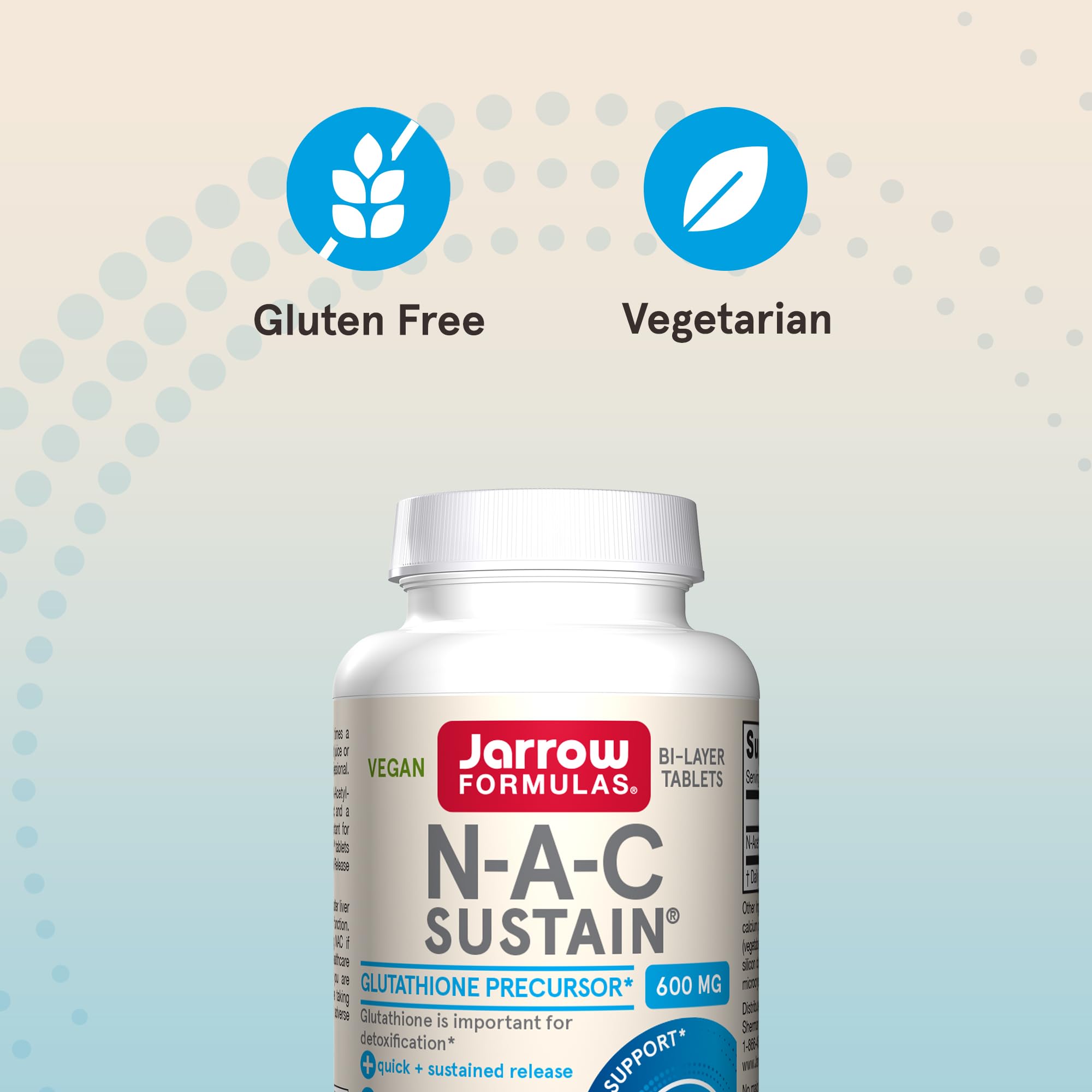 NAC Sustain 600 mg Supplement | Jarrow Formulas

