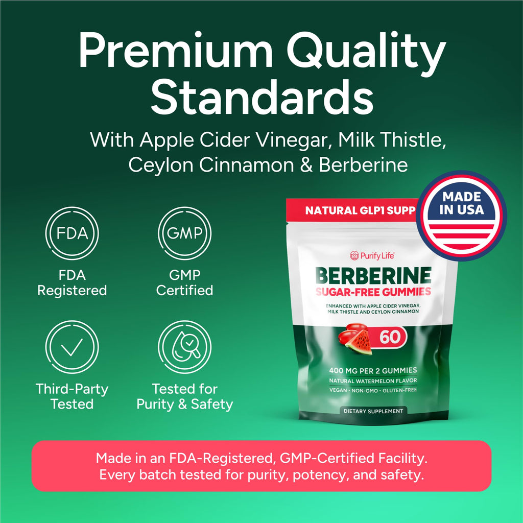 Purify Life GLP-1 Berberine Gummies - Sugar-Free

