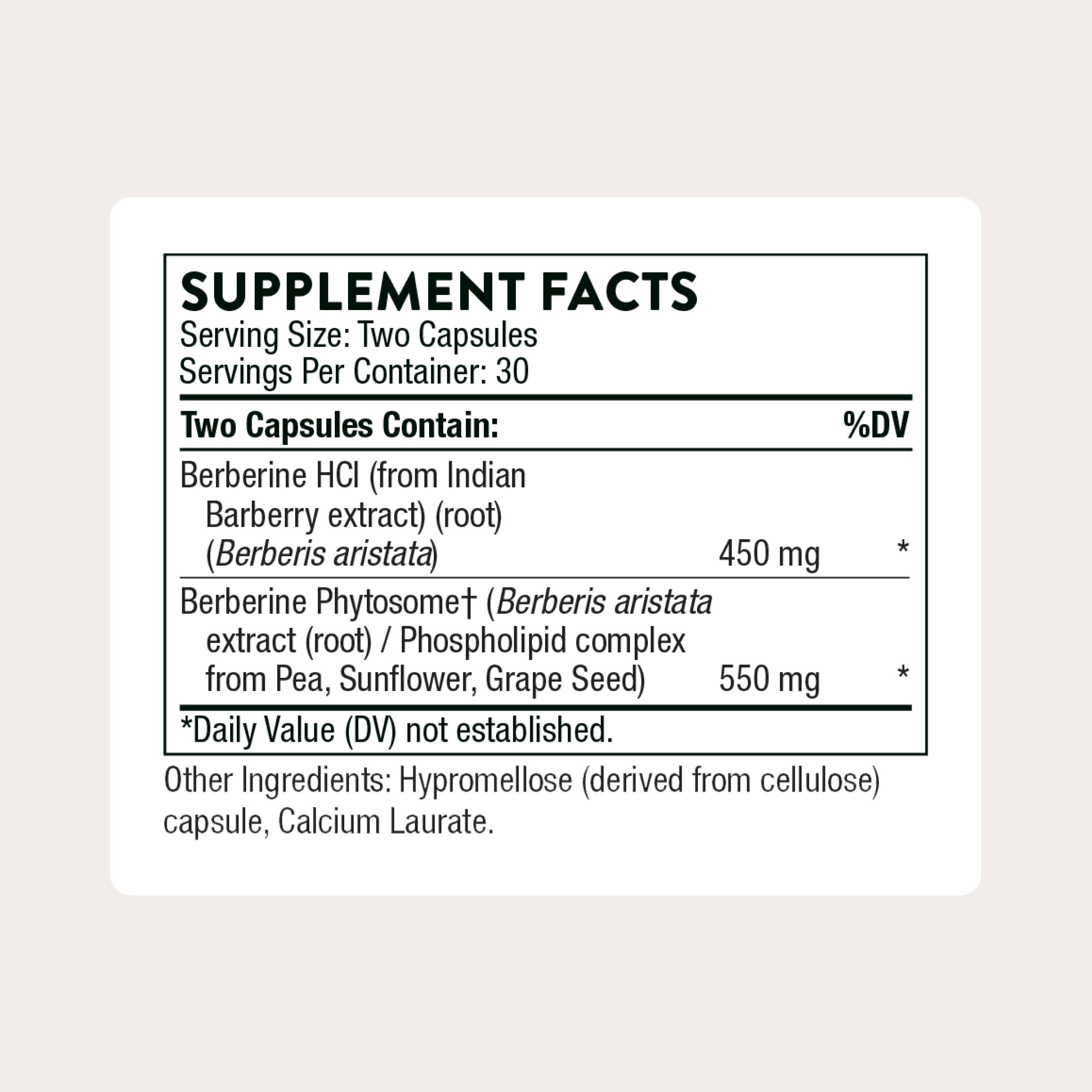 THORNE Berberine Dual Action Formula – Phytosome Plus

