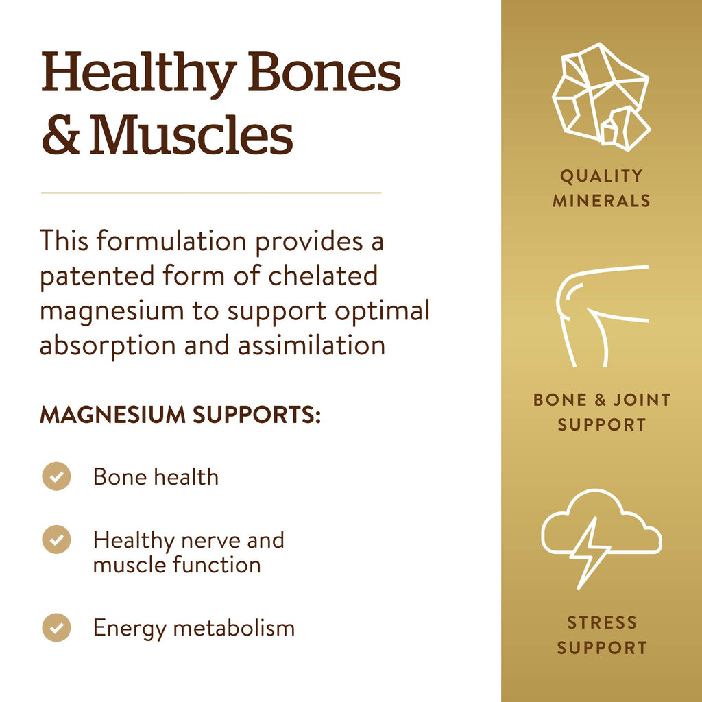 Solgar Chelated Magnesium Supplement | Supports Nerve & Muscle

