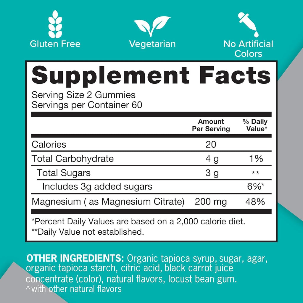 Qunol Magnesium Gummies High Absorption 200 mg

