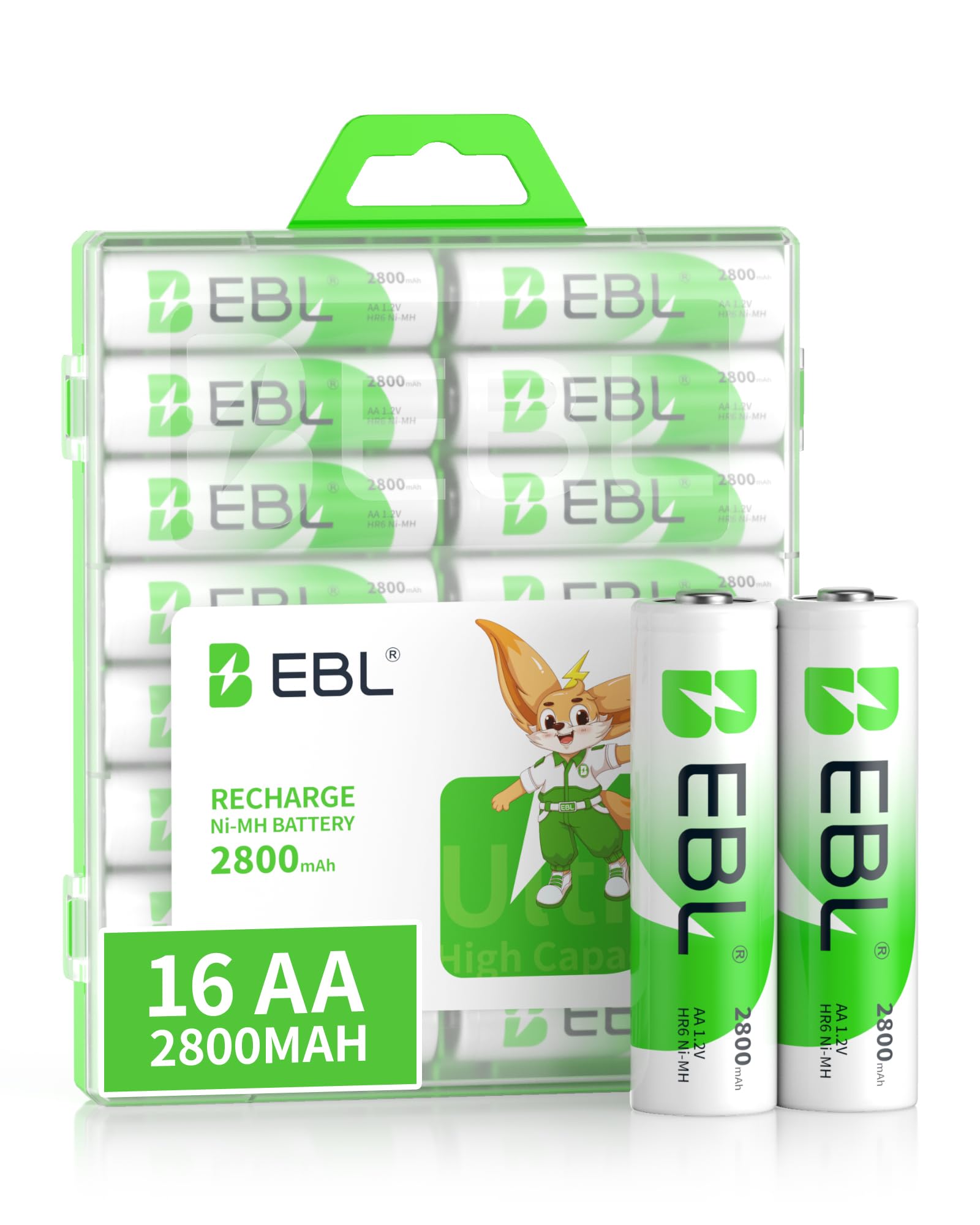 EBL Rechargeable Ni-MH Batteries High Capacity

