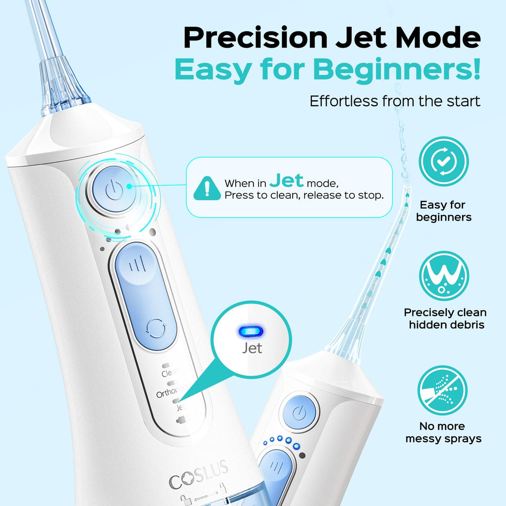 COSLUS C51 Portable Water Flosser - 3 Modes & 6 Settings

