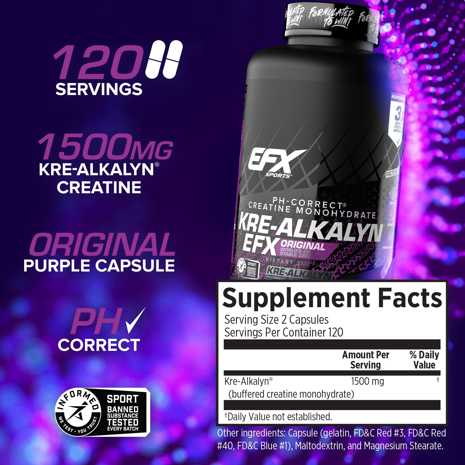 EFX Kre-Alkalyn EFX pH-Correct Creatine Pills

