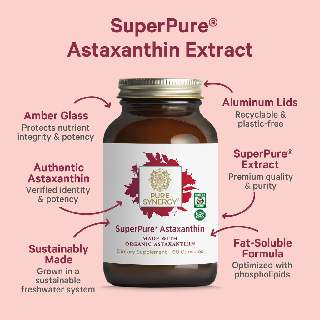 Pure Synergy Astaxanthin Extract | Organic Algae Antioxidant

