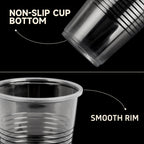 YEEHAW Clear Plastic Cups - Disposable for Cold Beverages

