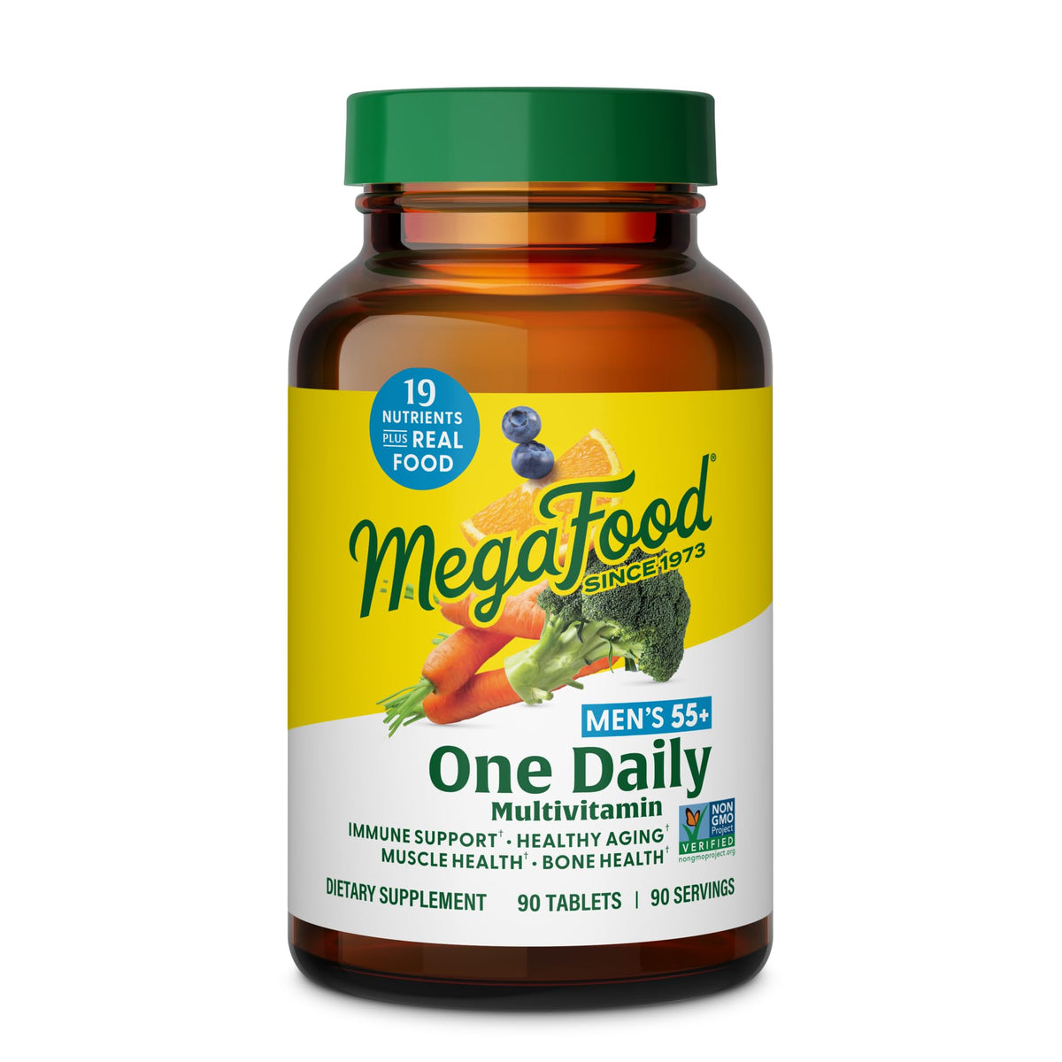 MegaFood Men 55+ Multivitamin – Vegetarian Immune & Bone Support