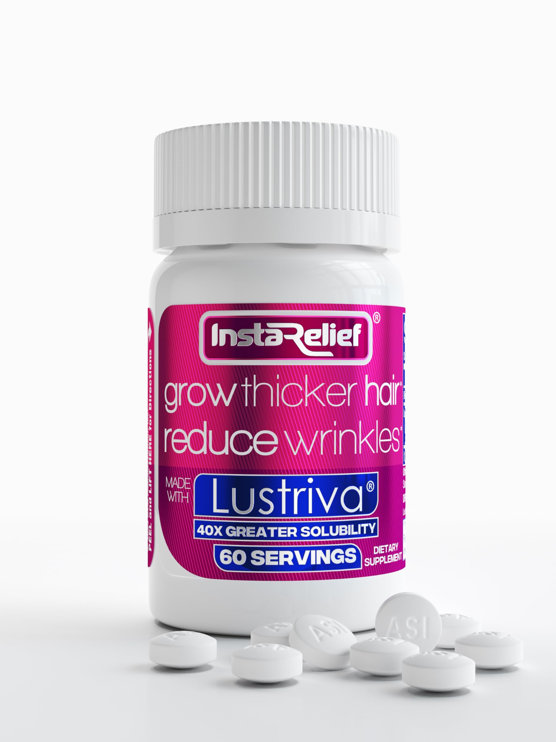 InstaRelief Hair Growth Supplement with Lustriva

