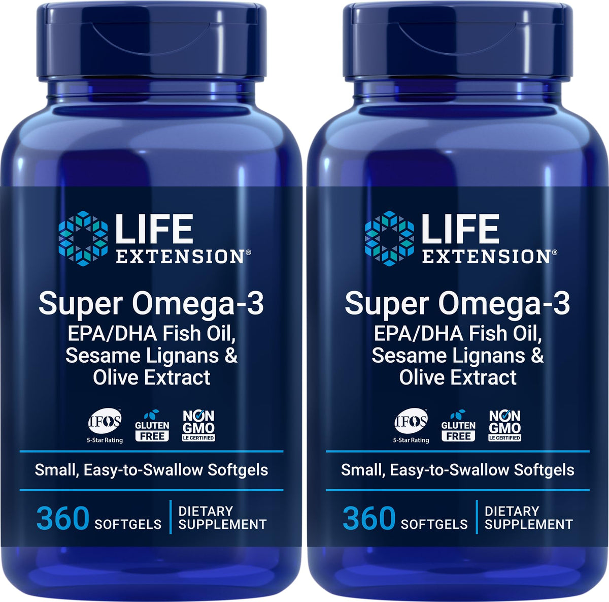 Life Extension Super Omega-3 EPA/DHA Fish Oil with Sesame Lignans & Olive Extract