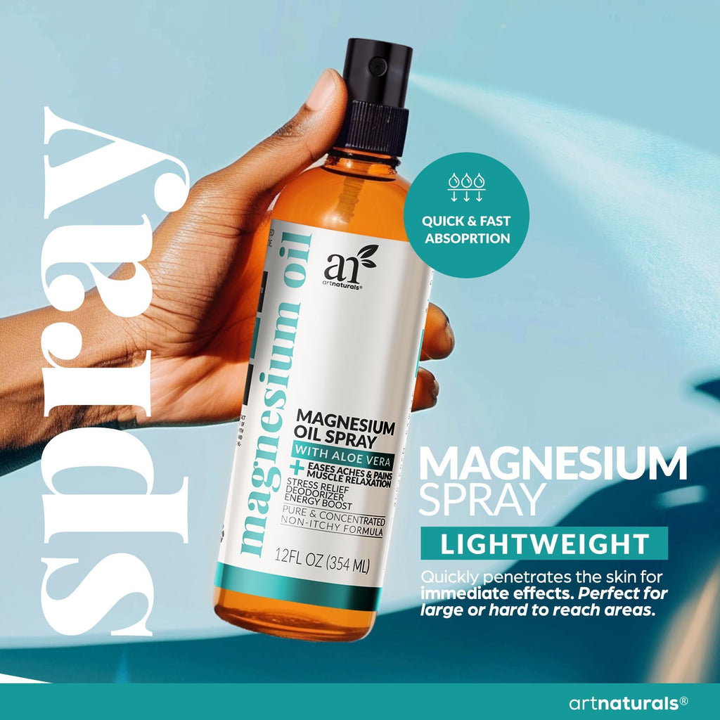 ArtNaturals Magnesium Oil Spray & Lotion Set | Sleep

