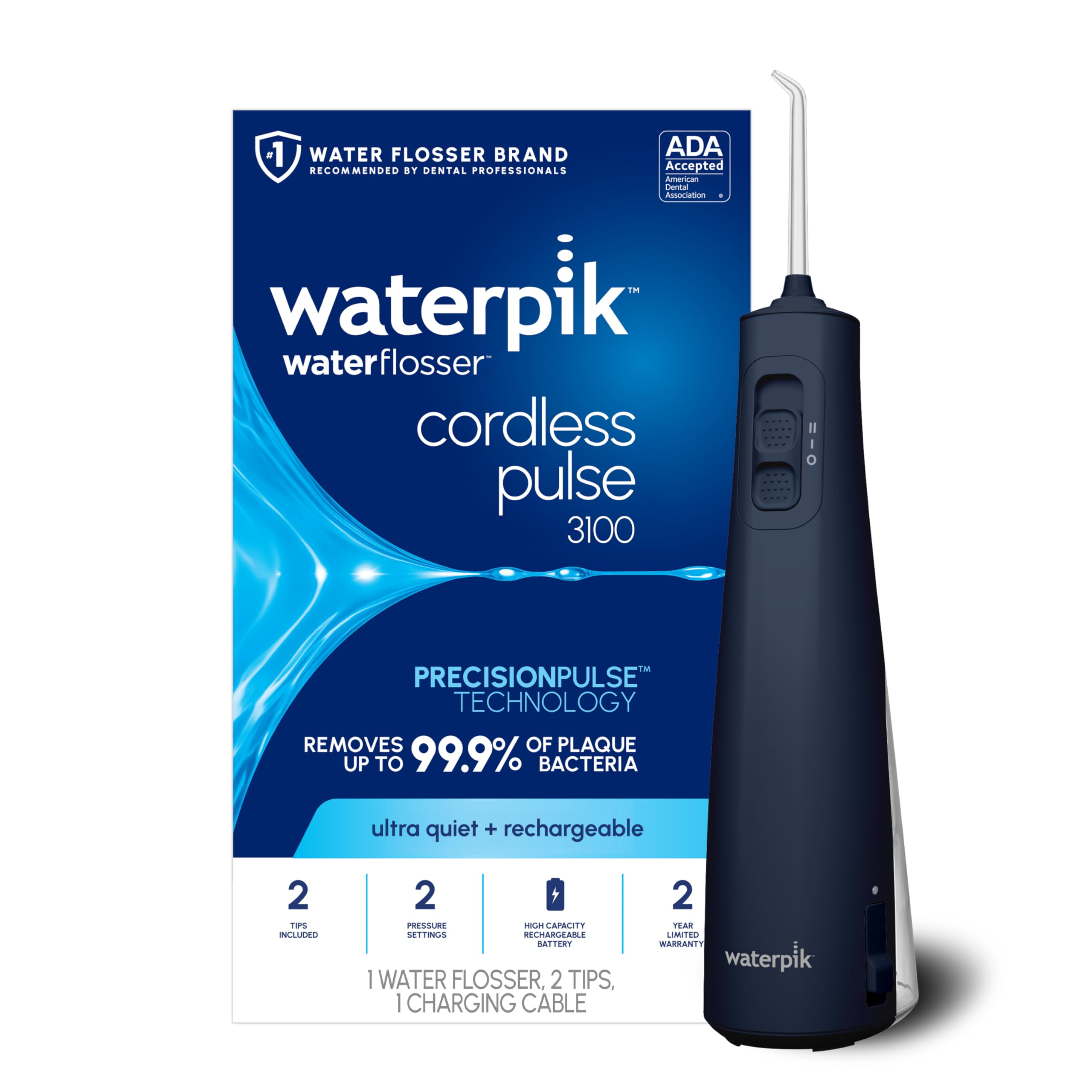 Waterpik Cordless Pulse 3100 Water Flosser for Teeth, Gums, Braces, Travel