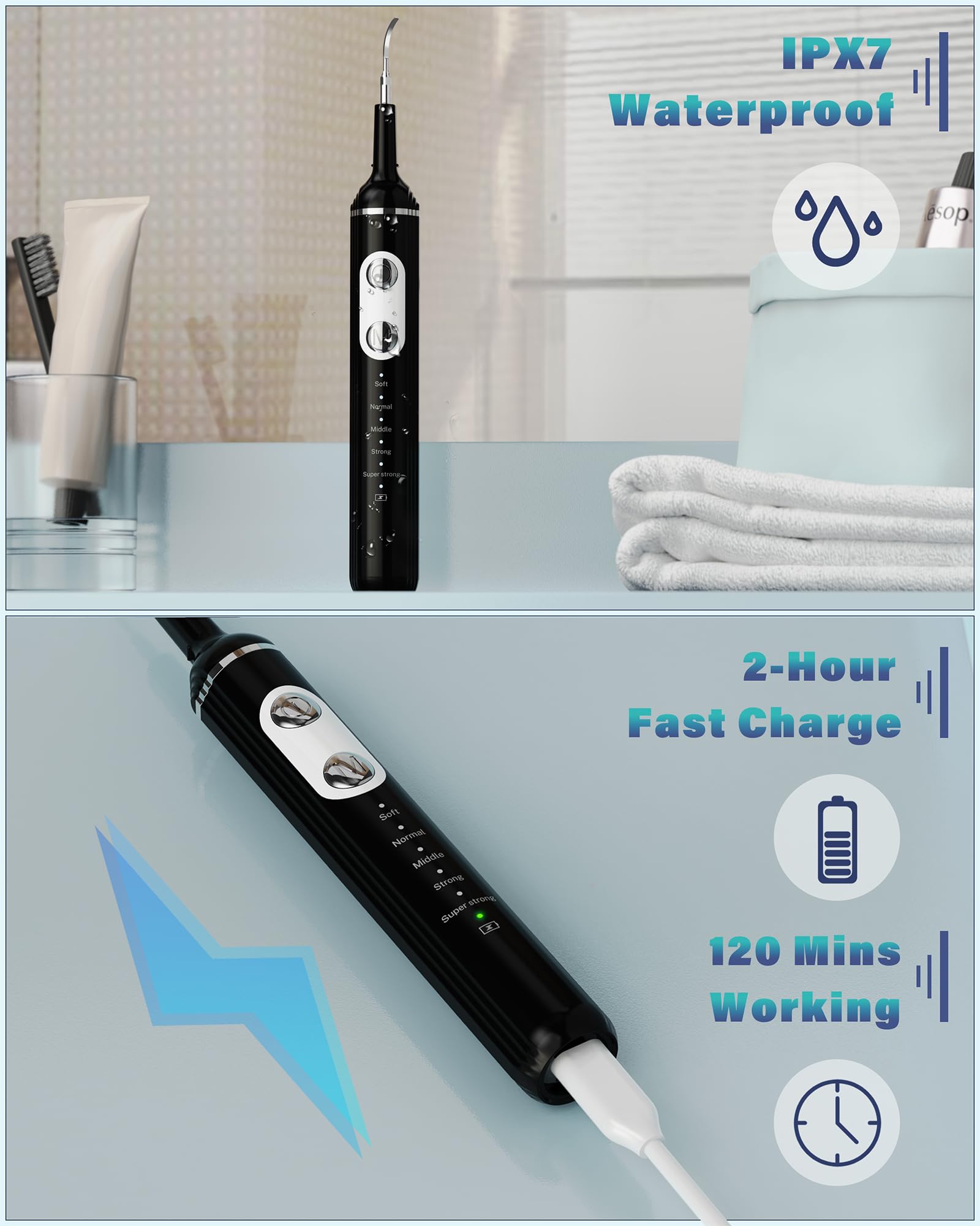 Tartar Remover for Teeth with LED Light - Dental Cleaner

